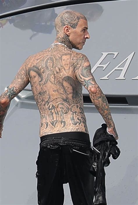 travis barker back tattoos
